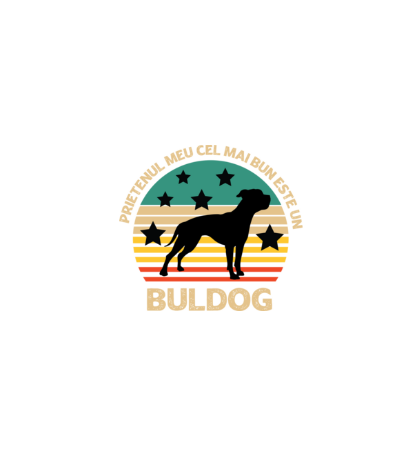 Prietenul meu cel mai bun este un buldog model negru pe tricou