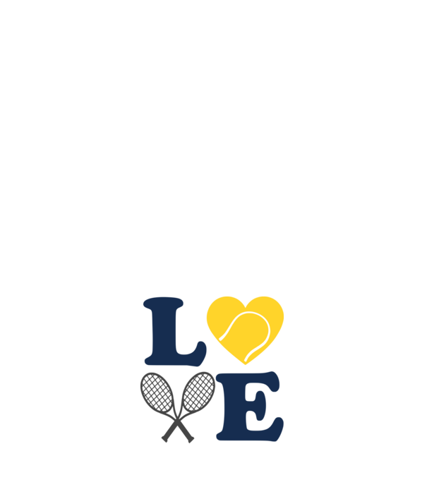 LOVE Tennis model roz deschis pe tricou