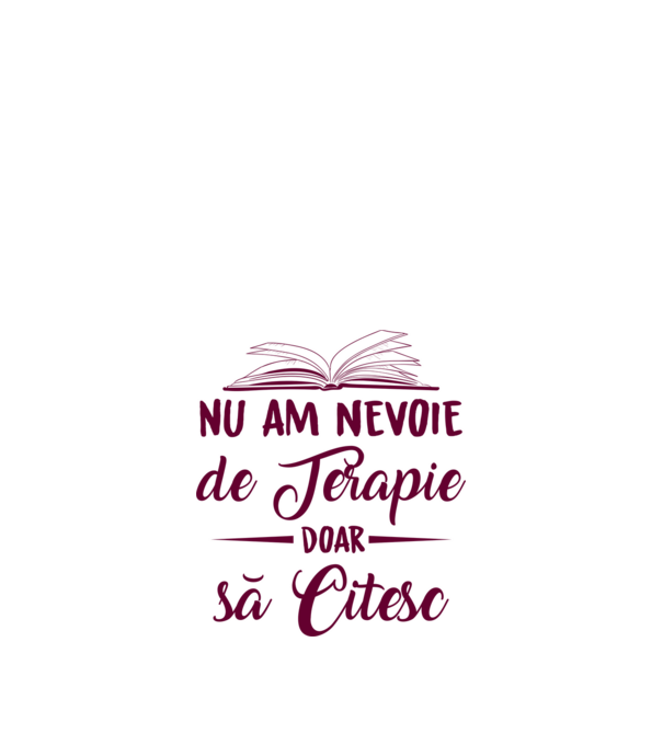 nu am nevoie de terapie, doar să citesc model alb pe tricou