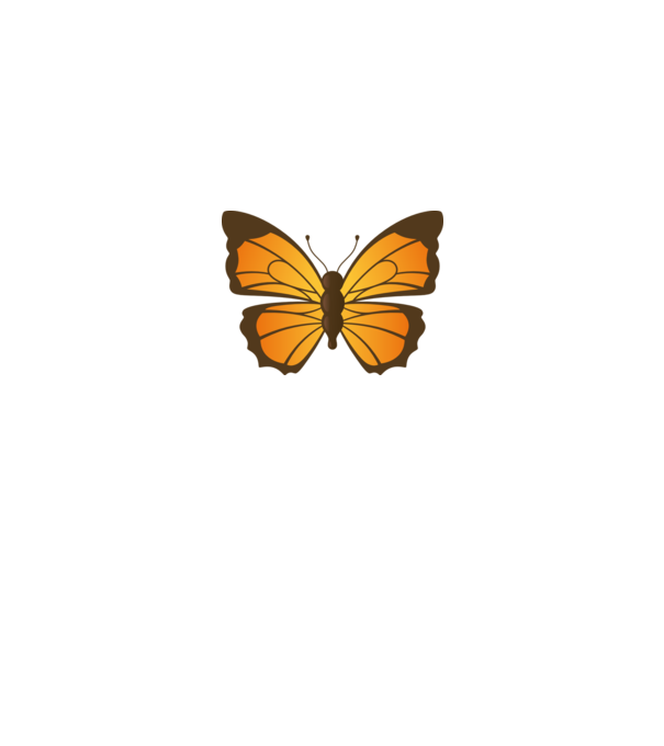 Butterfly model alb pe tricou