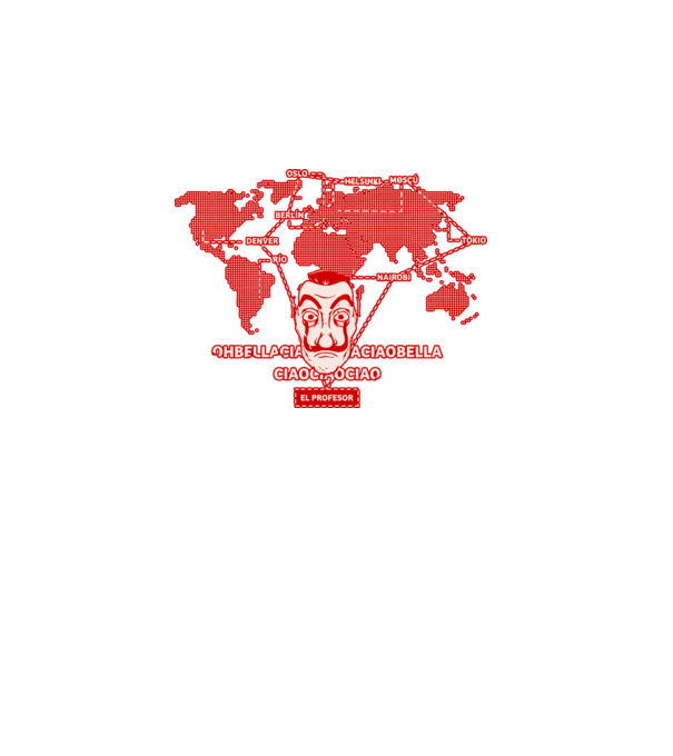 la casa de papel map model turcoaz pe tricou