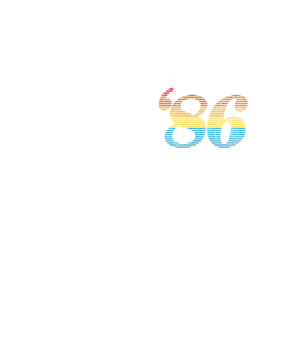 Retro Birthday 1986 model galben neon pe tricou