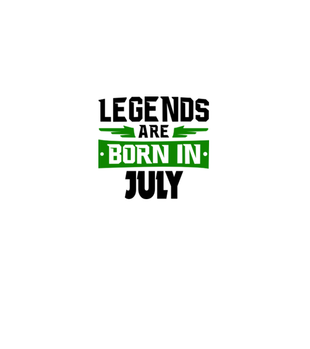 Legends are born in July model alb pe tricou