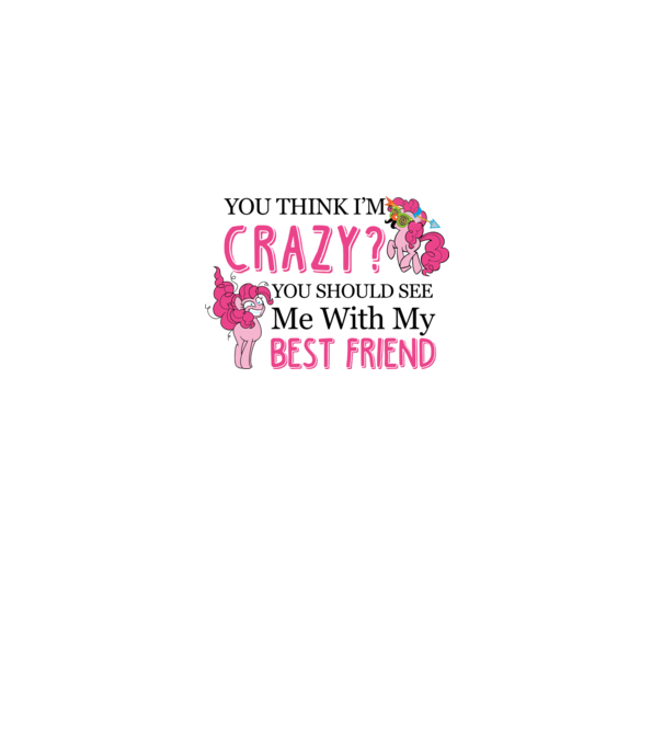Crazy Friend Unicorn model alb pe tricou