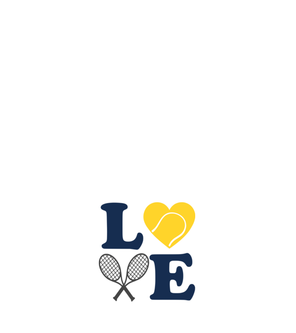 LOVE Tennis model alb pe tricou