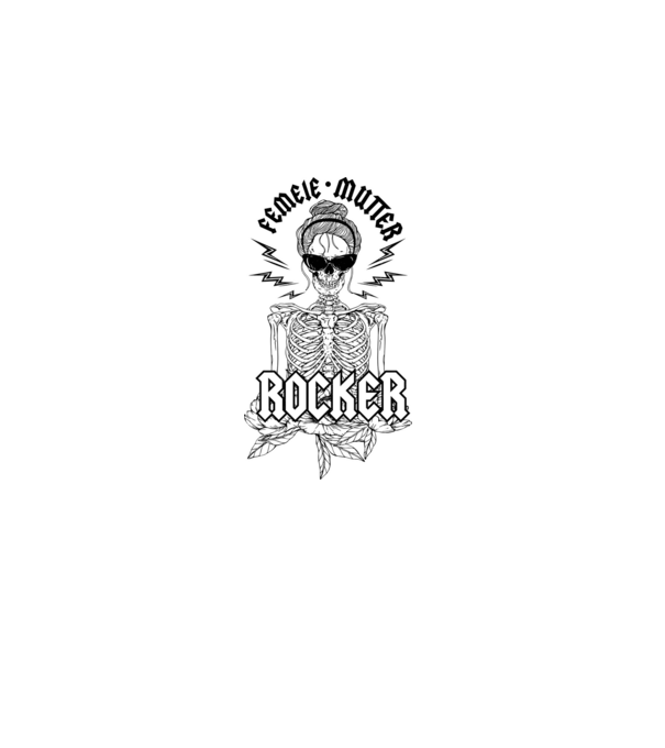 femeie - mutter - rocker model alb pe tricou