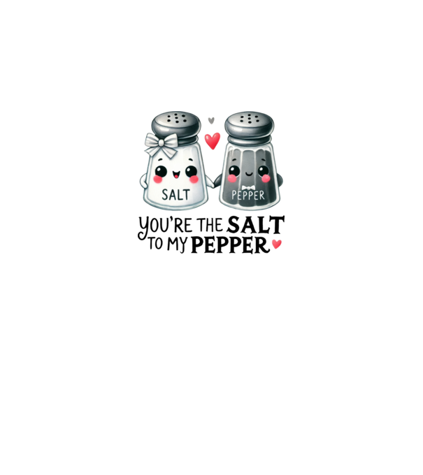Salt to my Pepper model alb pe tricou