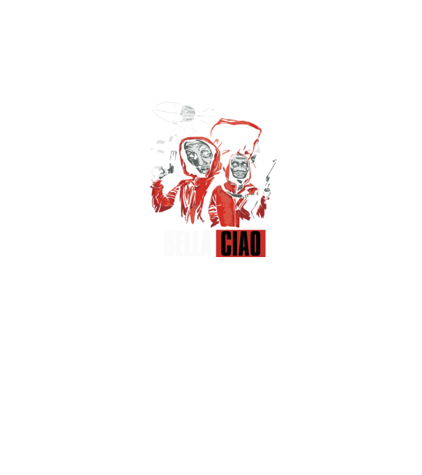 bella ciao money heist model negru pe tricou