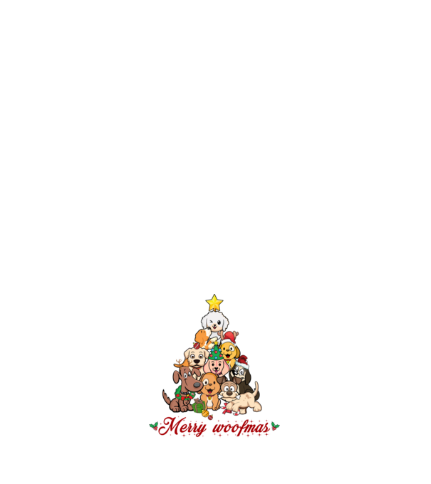 Merry woofmas model albastru închis pe tricou