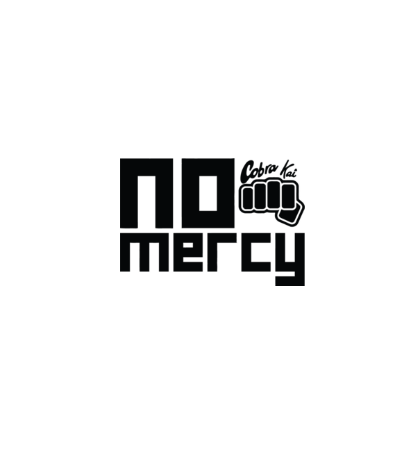 No mercy cobra kai model alb pe tricou
