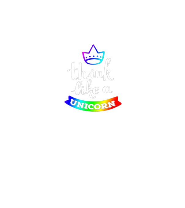 I think like a UNICORN model negru pe tricou