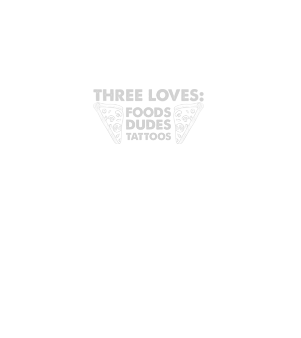 Three loves model negru pe tricou