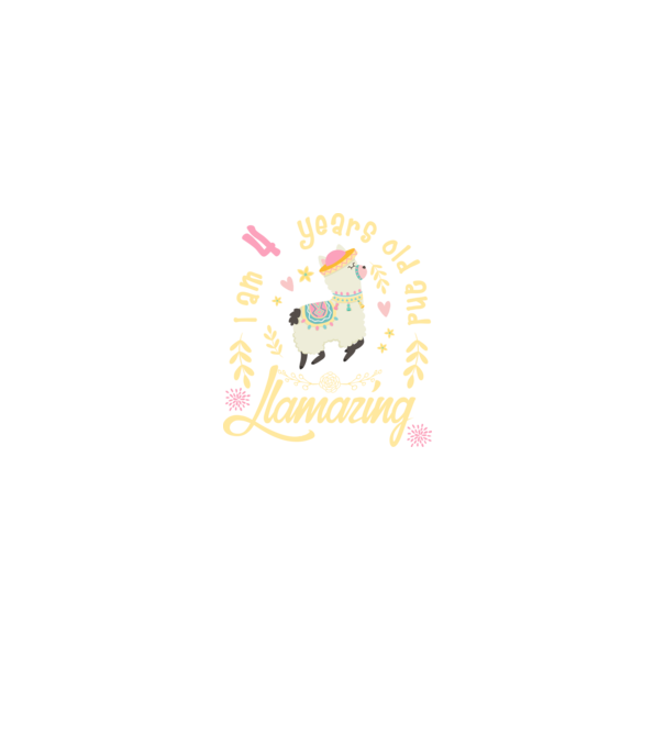 Birthday Llamazing 4 years old model negru pe tricou