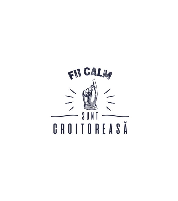 Fii calm, sunt croitoreasă model gri pe tricou