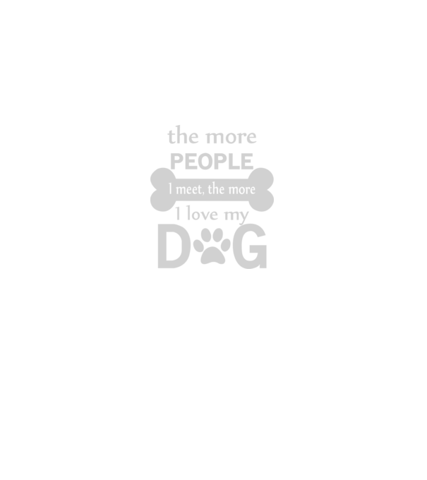 The more people i meet model negru pe tricou