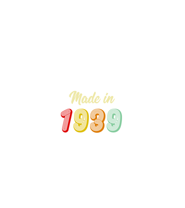 made in 1939 retro model albastru jeanși pe tricou