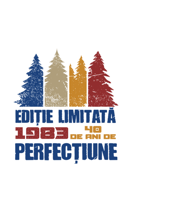 Ediție limitată 1983 - 40 de ani de perfecțiune model alb pe tricou