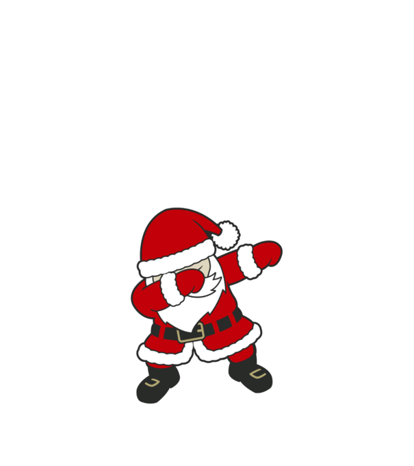 Dabbing Santa model albastru închis pe tricou