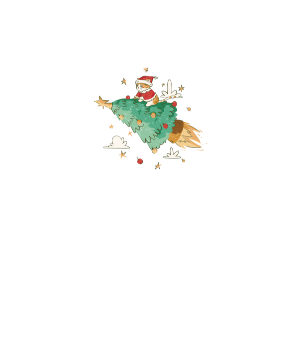 Christmas cat model negru pe tricou