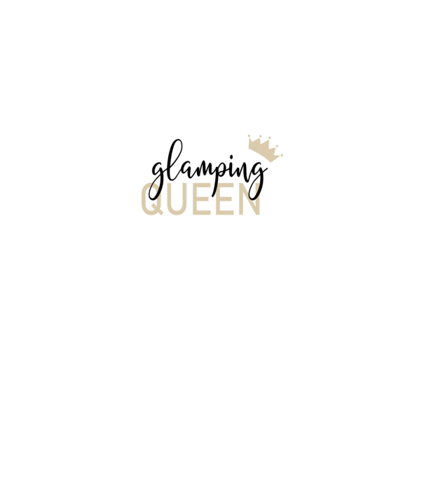 Glamping queen model alb pe tricou