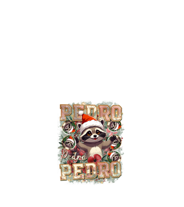 Pedro pedro flower xmas model alb pe tricou