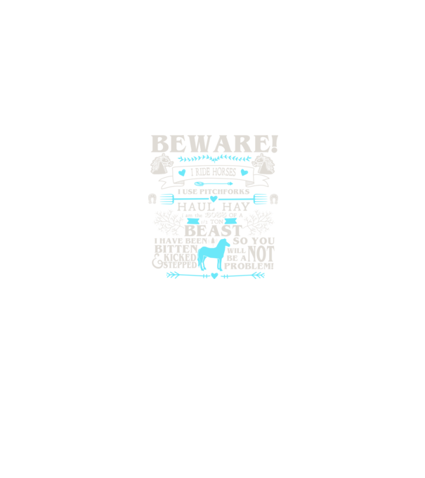 Beware i ride horses model negru pe tricou