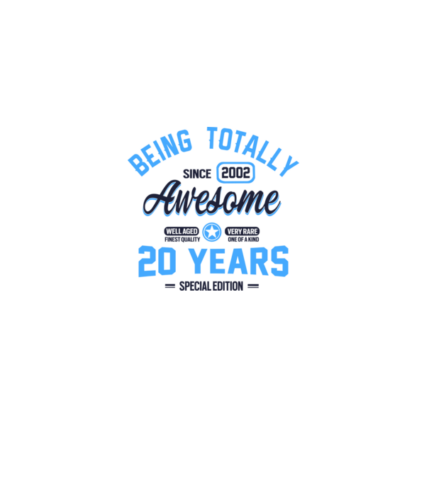 20 years of being totally awesome model alb pe tricou