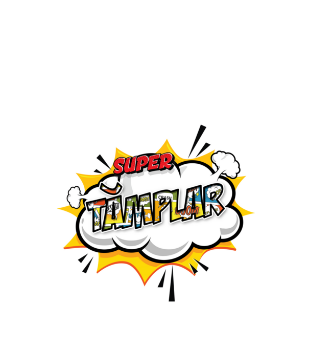 Super Tâmplar model alb pe tricou