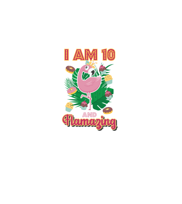 FLAMAZING Birthday 10 Years old model alb pe tricou