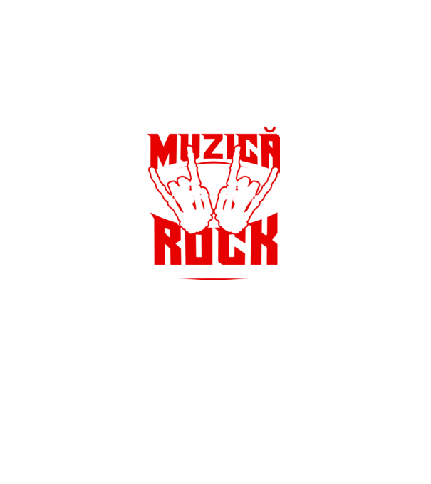 există două tipuri de muzică, rock și celelalte rahaturi model negru pe tricou