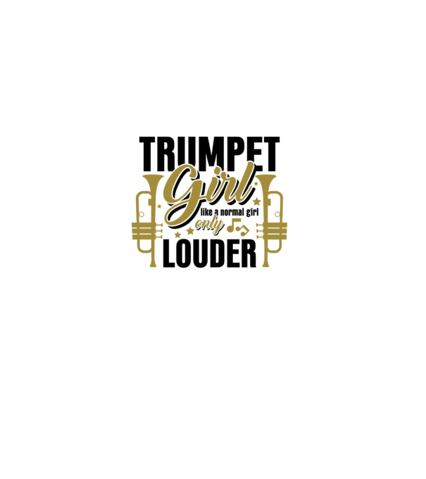 Trumpet girl model alb pe tricou