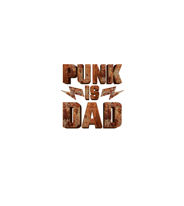 PUNK IS DAD model negru pe tricou
