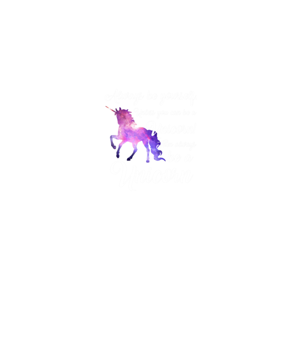Always be UNICORN model alb pe tricou