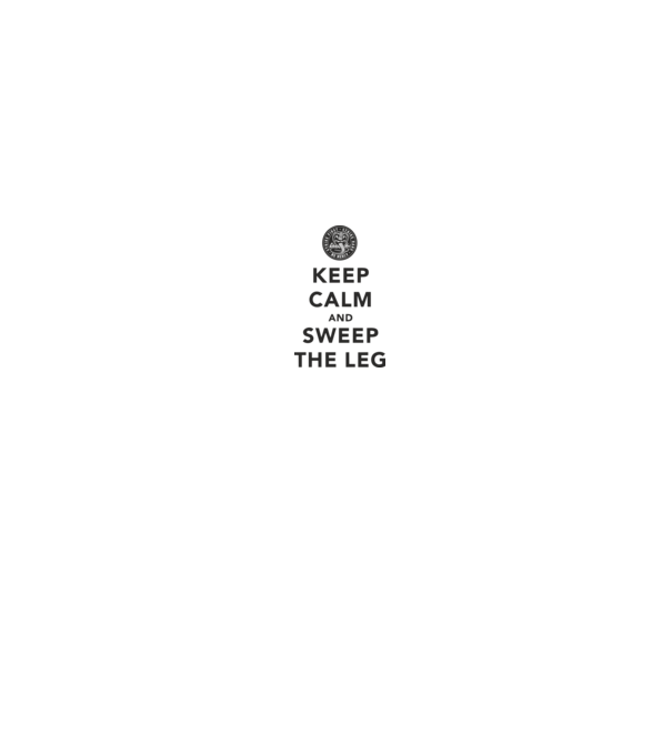 Keep calm and weep the leg cobra kai model alb pe tricou