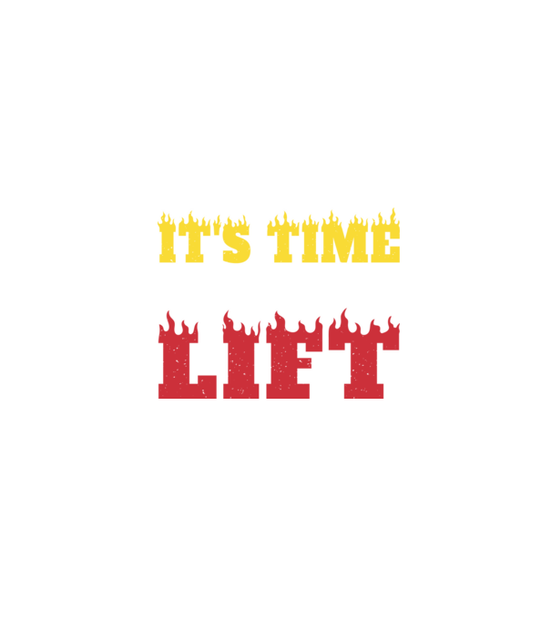 Time to lift model negru pe tricou