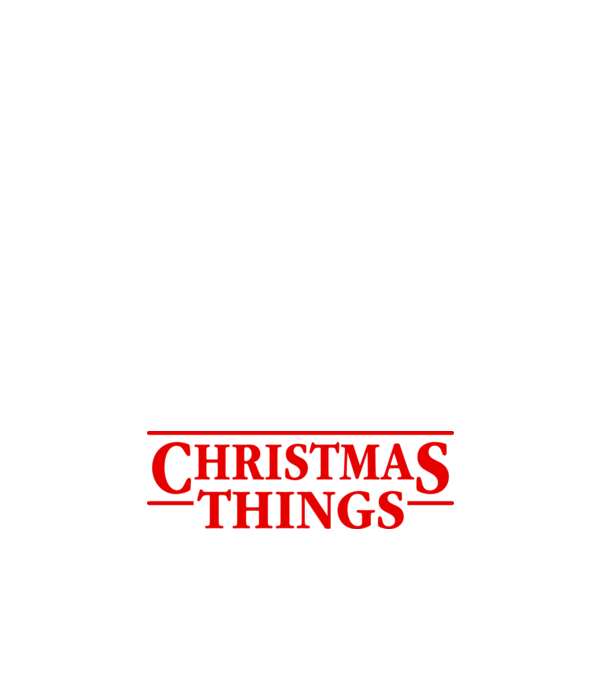 Christmas Things model negru pe tricou