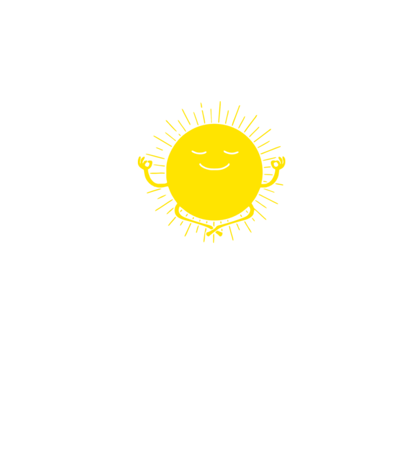 Soare meditând model negru pe tricou