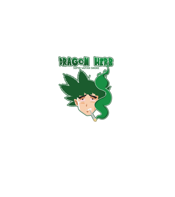 dragon herb smoke model negru pe tricou
