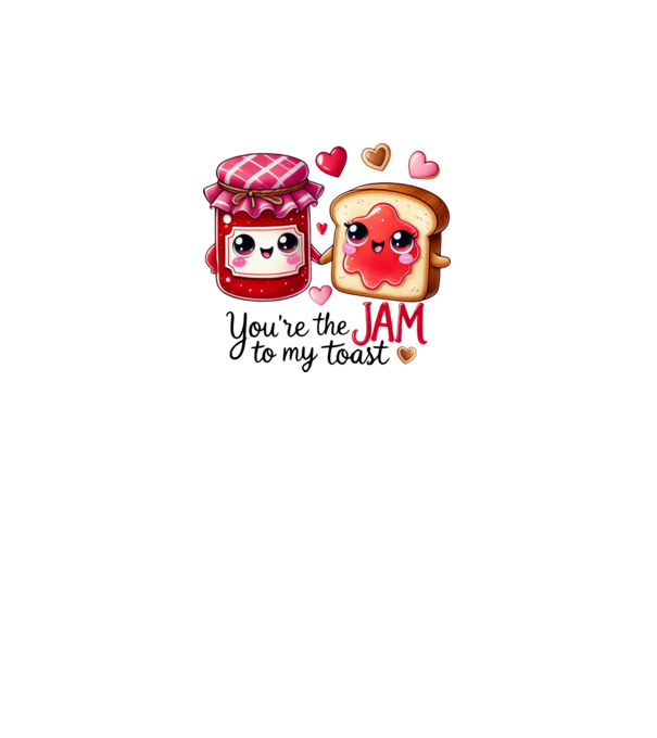 Jam to my Toast model alb pe tricou