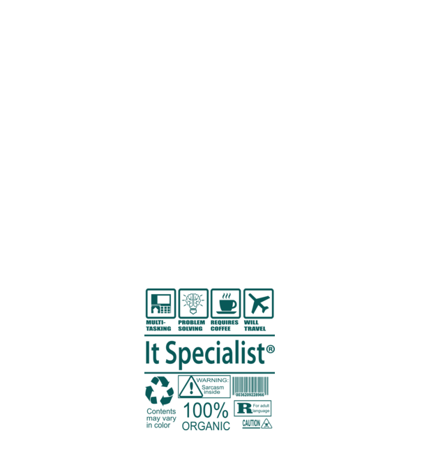 IT specialist model albastru închis pe tricou