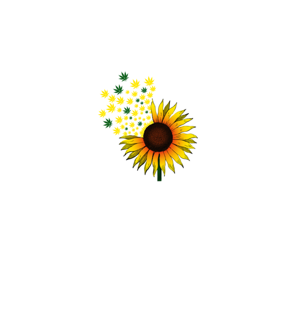 Sunflower Weed model alb pe tricou