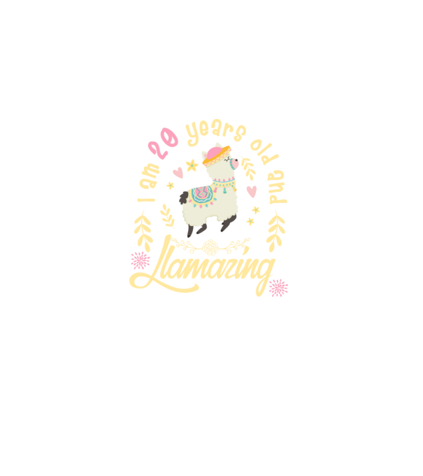 Birthday Llamazing 20 years old model negru pe tricou