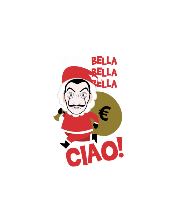 jingle bella christmas la casa de papel model alb pe tricou