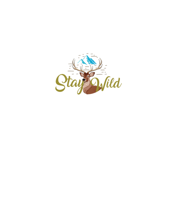 Stay wild model negru pe tricou