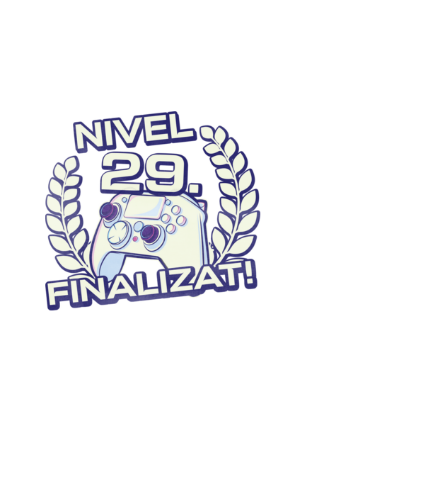 Nivel 29 finalizat! model alb pe tricou