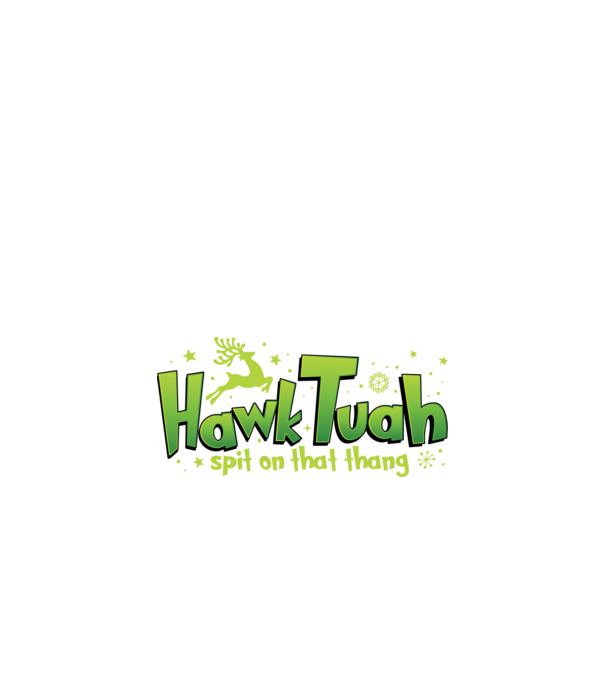 Hawk tuah xmas model negru pe tricou