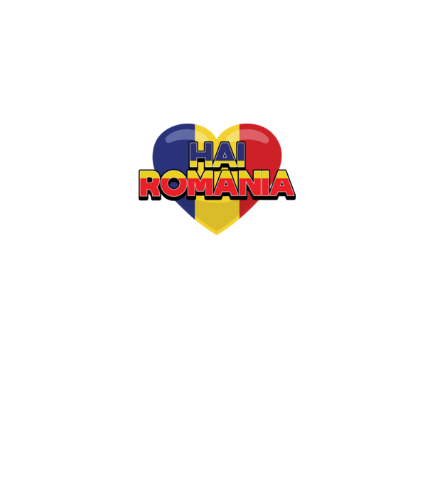 Romania heart model negru pe tricou