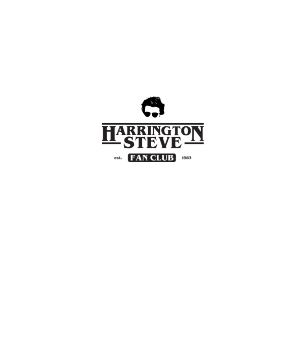 steve harrington fan club model alb pe tricou
