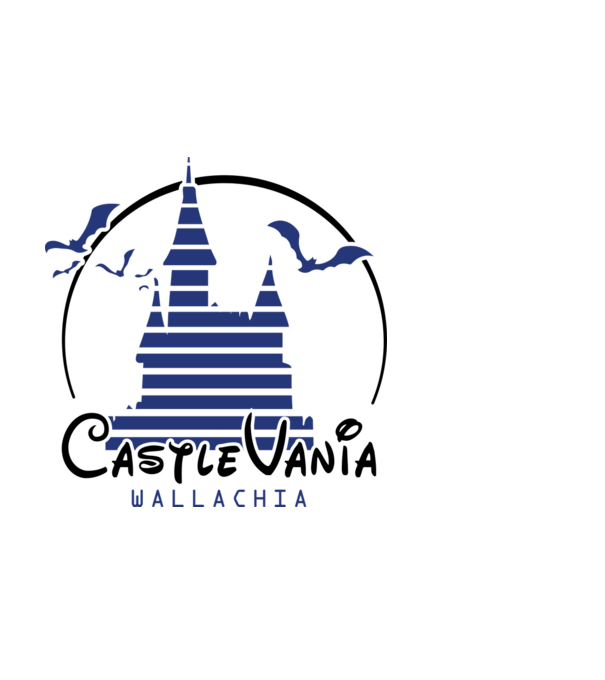 România CastleVania model alb pe tricou