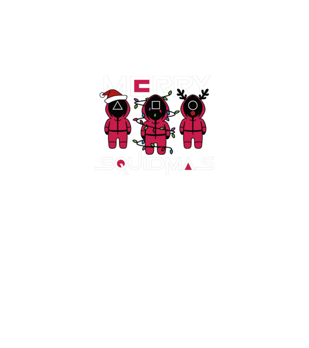 Merry squidmas model negru pe tricou
